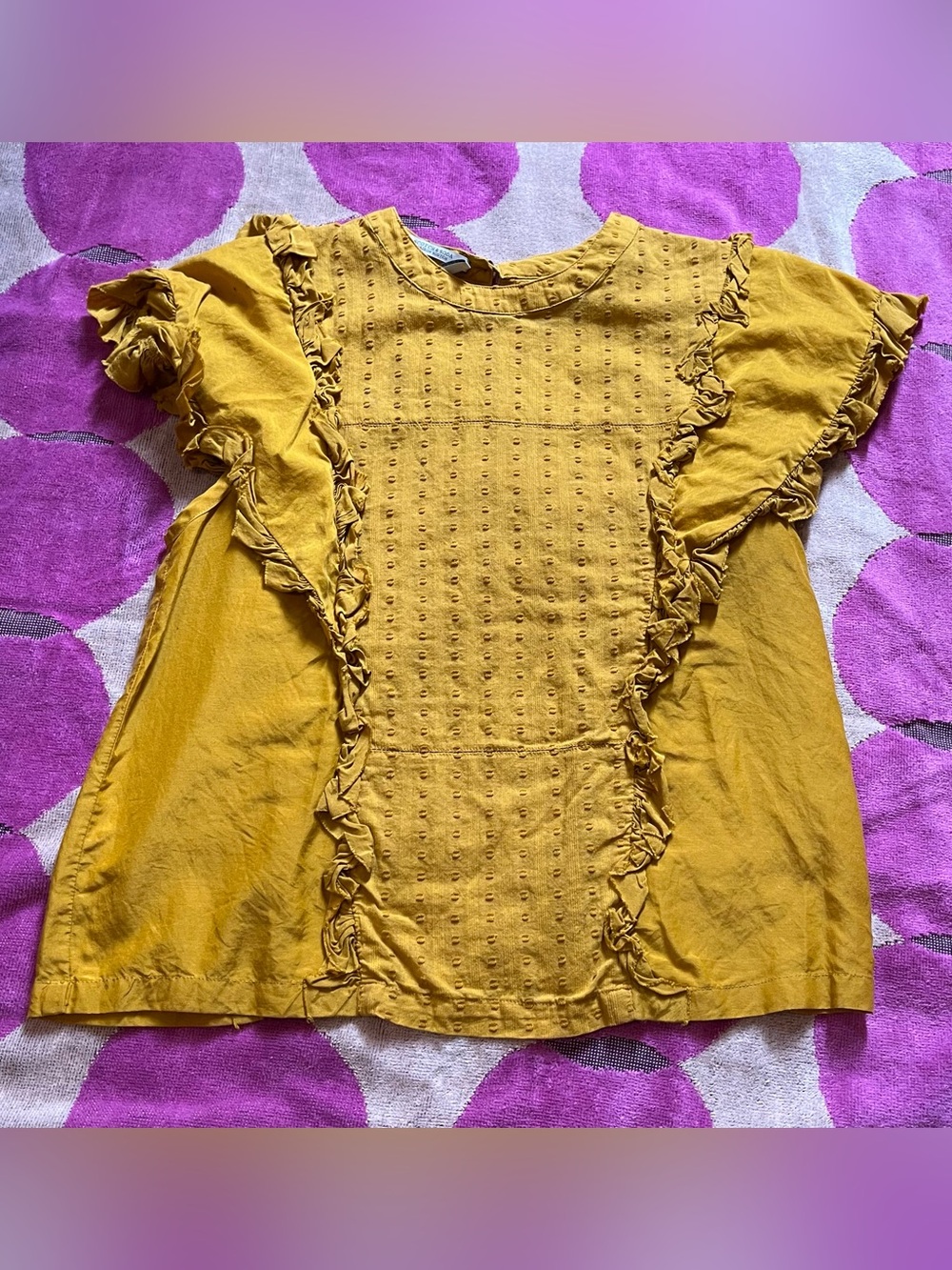 Scotch & Soda Mustard Ruffle Blouse